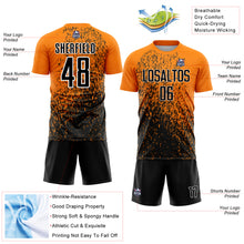 Charger l'image dans la galerie, Custom Bay Orange Black-White Abstract Fragment Art Sublimation Soccer Uniform Jersey