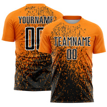 Charger l'image dans la galerie, Custom Bay Orange Black-White Abstract Fragment Art Sublimation Soccer Uniform Jersey