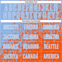 Laden Sie das Bild in den Galerie-Viewer, Custom Light Blue Orange-White Abstract Fragment Art Sublimation Soccer Uniform Jersey