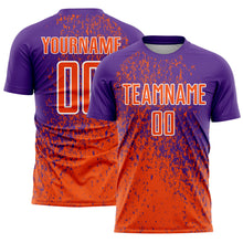 Charger l'image dans la galerie, Custom Purple Orange-White Abstract Fragment Art Sublimation Soccer Uniform Jersey