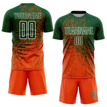 Charger l'image dans la galerie, Custom Green Orange-White Abstract Fragment Art Sublimation Soccer Uniform Jersey