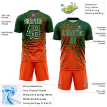 Charger l'image dans la galerie, Custom Green Orange-White Abstract Fragment Art Sublimation Soccer Uniform Jersey