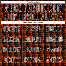 Charger l'image dans la galerie, Custom Black Orange-White Geometric Shape Sublimation Soccer Uniform Jersey