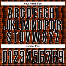 Charger l'image dans la galerie, Custom Black Orange-White Geometric Shape Sublimation Soccer Uniform Jersey