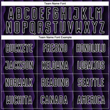 Загрузить изображение в средство просмотра галереи, Custom Black Purple-White Geometric Shape Sublimation Soccer Uniform Jersey