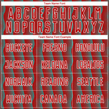 Charger l'image dans la galerie, Custom Red Aqua-White Geometric Shape Sublimation Soccer Uniform Jersey