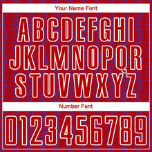 Load image into Gallery viewer, Custom Red Purple-White Geometric Shape Sublimation Soccer Uniform Jersey