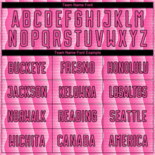 Laden Sie das Bild in den Galerie-Viewer, Custom Pink Black-White Geometric Shape Sublimation Soccer Uniform Jersey