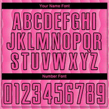 Charger l'image dans la galerie, Custom Pink Light Pink-Black Geometric Shape Sublimation Soccer Uniform Jersey