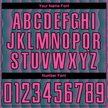 Load image into Gallery viewer, Custom Teal Pink-Black Geometric Shape Sublimation Soccer Uniform Jersey