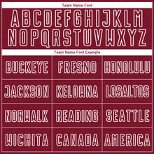 Загрузить изображение в средство просмотра галереи, Custom Crimson White Geometric Shape Sublimation Soccer Uniform Jersey