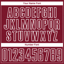 Загрузить изображение в средство просмотра галереи, Custom Crimson White Geometric Shape Sublimation Soccer Uniform Jersey