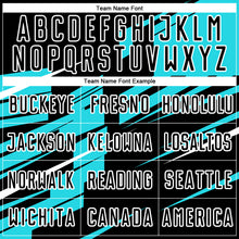 Laden Sie das Bild in den Galerie-Viewer, Custom Black Lakes Blue-White Line Sublimation Soccer Uniform Jersey