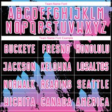 Load image into Gallery viewer, Custom Pink Sky Blue-Black Splash Sublimation Soccer Uniform Jersey