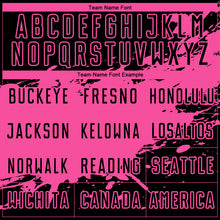 Laden Sie das Bild in den Galerie-Viewer, Custom Black Pink-White Splash Sublimation Soccer Uniform Jersey