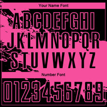 Laden Sie das Bild in den Galerie-Viewer, Custom Black Pink-White Splash Sublimation Soccer Uniform Jersey