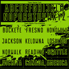 Laden Sie das Bild in den Galerie-Viewer, Custom Black Neon Green Splash Sublimation Soccer Uniform Jersey