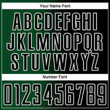 Laden Sie das Bild in den Galerie-Viewer, Custom Black Green-White Gradient Line Sublimation Soccer Uniform Jersey