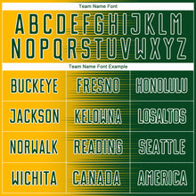 Charger l'image dans la galerie, Custom Green Gold-White Gradient Line Sublimation Soccer Uniform Jersey