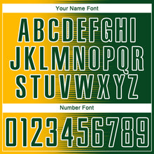 Charger l'image dans la galerie, Custom Green Gold-White Gradient Line Sublimation Soccer Uniform Jersey
