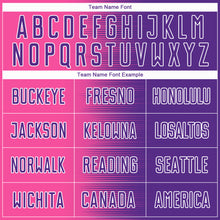 Charger l'image dans la galerie, Custom Purple Pink-White Gradient Line Sublimation Soccer Uniform Jersey