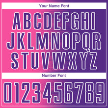 Charger l'image dans la galerie, Custom Purple Pink-White Gradient Line Sublimation Soccer Uniform Jersey