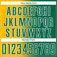 Charger l'image dans la galerie, Custom Kelly Green Gold-White Gradient Line Sublimation Soccer Uniform Jersey