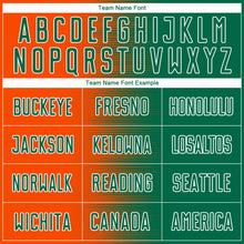 Charger l'image dans la galerie, Custom Kelly Green Orange-White Gradient Line Sublimation Soccer Uniform Jersey