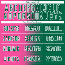Charger l'image dans la galerie, Custom Kelly Green Pink-White Gradient Line Sublimation Soccer Uniform Jersey