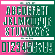 Charger l'image dans la galerie, Custom Kelly Green Pink-White Gradient Line Sublimation Soccer Uniform Jersey