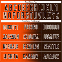 Laden Sie das Bild in den Galerie-Viewer, Custom Brown Orange-White Gradient Line Sublimation Soccer Uniform Jersey