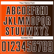 Laden Sie das Bild in den Galerie-Viewer, Custom Brown Orange-White Gradient Line Sublimation Soccer Uniform Jersey