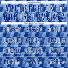 Загрузить изображение в средство просмотра галереи, Custom Royal Light Blue-White Line Sublimation Soccer Uniform Jersey