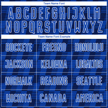 Laden Sie das Bild in den Galerie-Viewer, Custom Navy Thunder Blue-White Line Sublimation Soccer Uniform Jersey