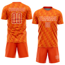 Charger l'image dans la galerie, Custom Orange Bay Orange-White Line Sublimation Soccer Uniform Jersey