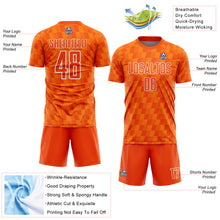 Charger l'image dans la galerie, Custom Orange Bay Orange-White Line Sublimation Soccer Uniform Jersey