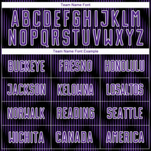 Charger l'image dans la galerie, Custom Black Purple-White Line Sublimation Soccer Uniform Jersey