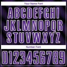 Charger l'image dans la galerie, Custom Black Purple-White Line Sublimation Soccer Uniform Jersey