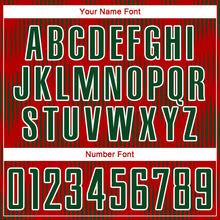 Загрузить изображение в средство просмотра галереи, Custom Red Green-White Line Sublimation Soccer Uniform Jersey