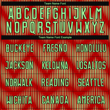 Laden Sie das Bild in den Galerie-Viewer, Custom Red Pea Green-Black Line Sublimation Soccer Uniform Jersey