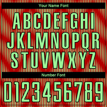 Laden Sie das Bild in den Galerie-Viewer, Custom Red Pea Green-Black Line Sublimation Soccer Uniform Jersey