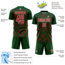 Charger l'image dans la galerie, Custom Green Red-White Line Sublimation Soccer Uniform Jersey