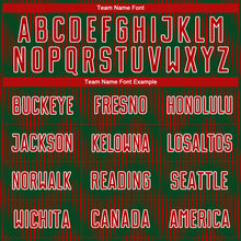 Charger l'image dans la galerie, Custom Green Red-White Line Sublimation Soccer Uniform Jersey