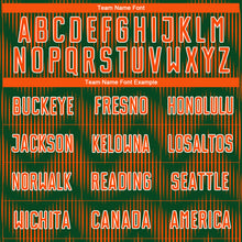 Charger l'image dans la galerie, Custom Green Orange-White Line Sublimation Soccer Uniform Jersey