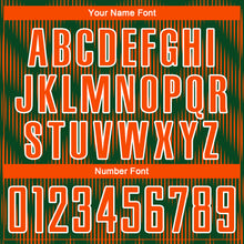 Charger l'image dans la galerie, Custom Green Orange-White Line Sublimation Soccer Uniform Jersey