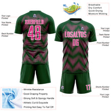 Charger l'image dans la galerie, Custom Green Pink-White Line Sublimation Soccer Uniform Jersey