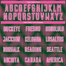 Charger l'image dans la galerie, Custom Green Pink-White Line Sublimation Soccer Uniform Jersey