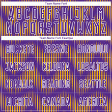Charger l'image dans la galerie, Custom Purple Gold-White Line Sublimation Soccer Uniform Jersey