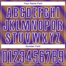 Charger l'image dans la galerie, Custom Purple Gold-White Line Sublimation Soccer Uniform Jersey