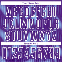 Charger l'image dans la galerie, Custom Purple Light Blue-White Line Sublimation Soccer Uniform Jersey